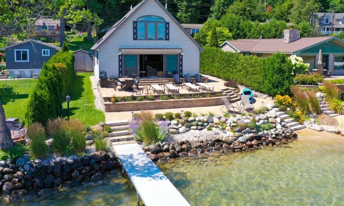 Rapid City Cottage | Lakefront Retreat on Torch Lake Sandbar