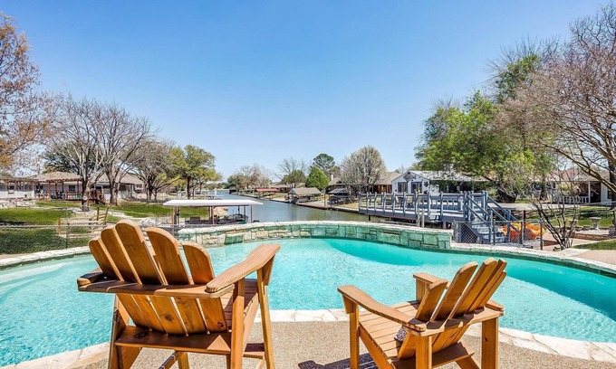 Granbury House | Lakefront with Private Pool, Deck, AND Hot Tub!