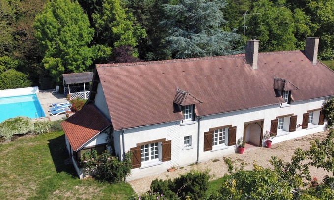 Saint-Laurent House | Large charming house with swimming pool, wooded grounds, on the edge of a national forest