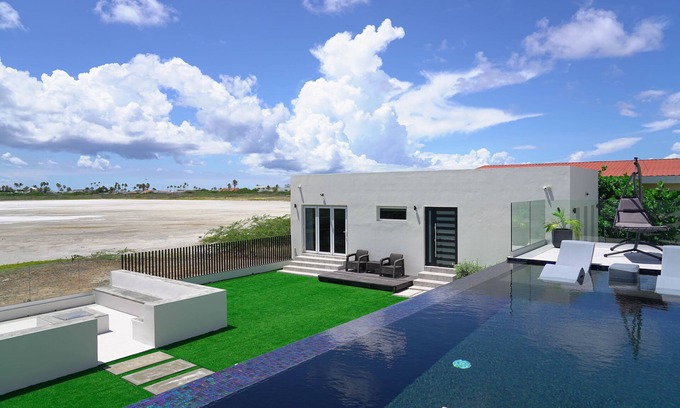 Malmok Apartment | Large, Modern apartment with pool in exclusive Malmok/Arashi area, near beach.