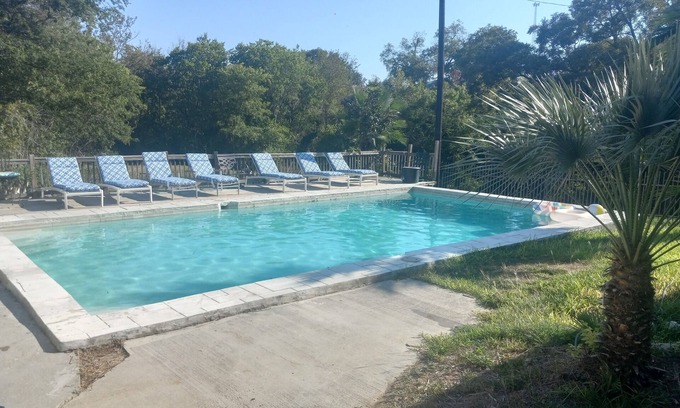 Seguin House | Large River Home with private pool, basketball court, private, pool table