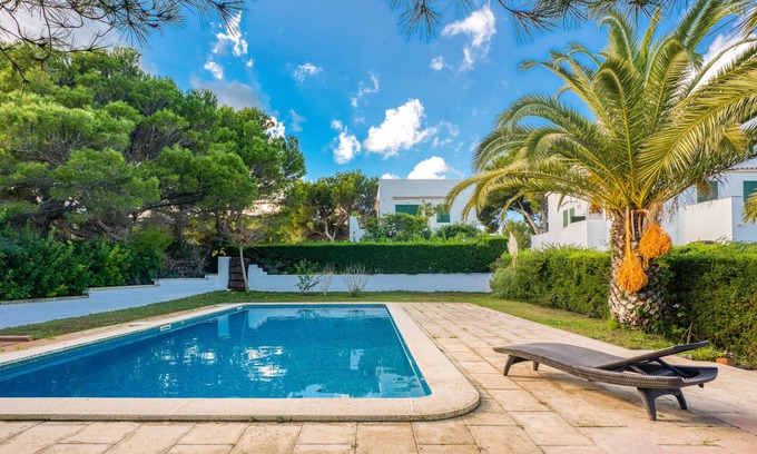 Arenal d'en Castell House | Las Violetas, charming house with large garden and swimming pool, next to the beach.