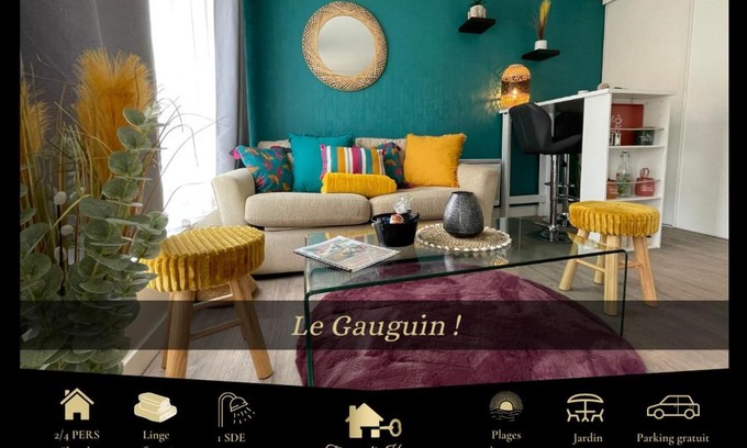 Le Pouldu Apartment | LE GAUGUIN, T2 Cosy, 2-4 Pers, à 300m des plages