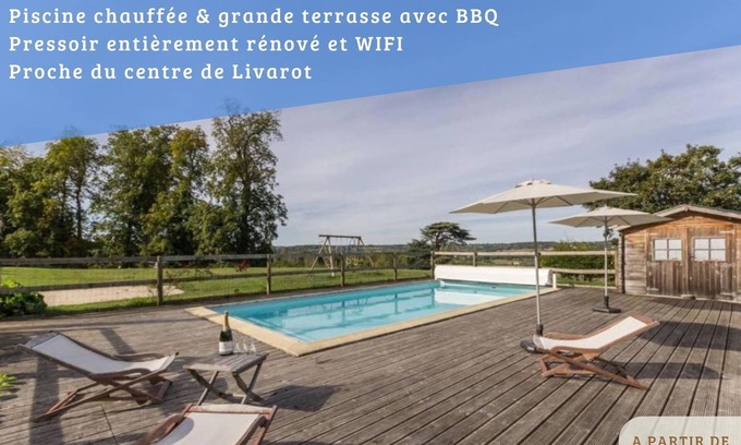 Livarot House | Le PRESSOIR DE NEUVILLE IN THE HEART OF THE PAYS D'AUGE WITH HEATED SWIMMING POOL