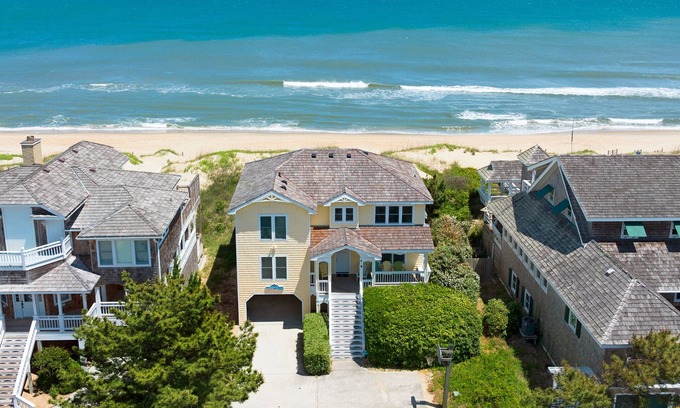 Nags Head House | Leg-a-Sea: Oceanfront, Pool Access, Hot Tub
