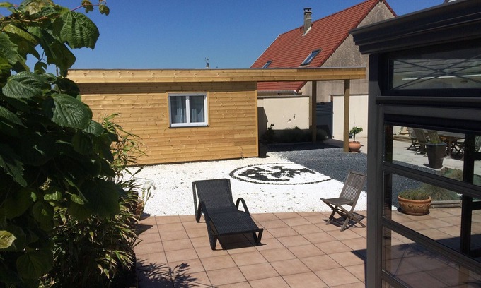 Wimereux Ski Chalet | Les Nymphéas studio chalet 6 vue piscine