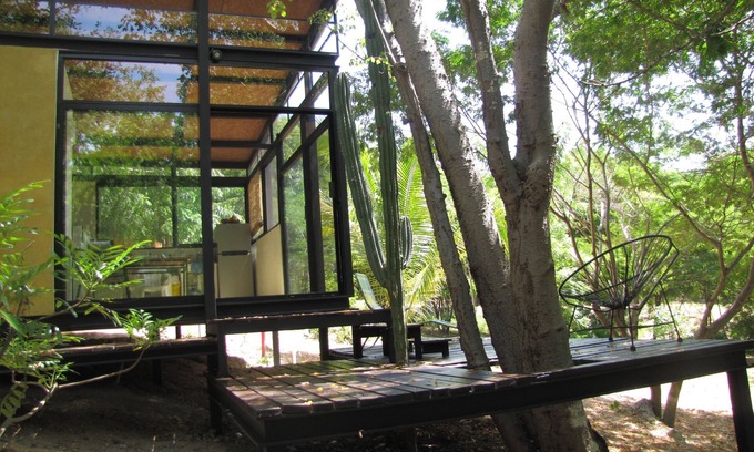 Salchi House | Loft, Queen and single bed, kitchen-dining room-outside terrace