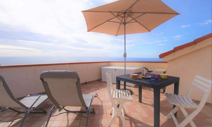 Costarainera Apartment | Loft with stunning sea view terrace | Ap20