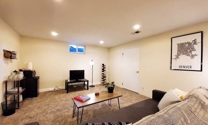University Apartment | Loftium | Spacious & Cozy Basement Level Suite Near DU!