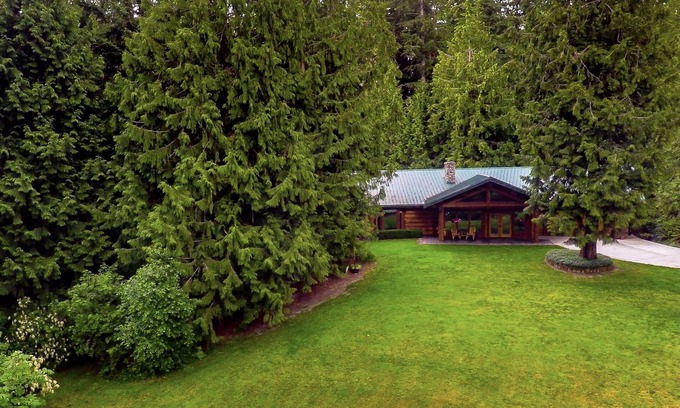 Camano Island Cabin | Log Cabin Island Retreat on 21 Tranquil Acres of Forest and Streams!
