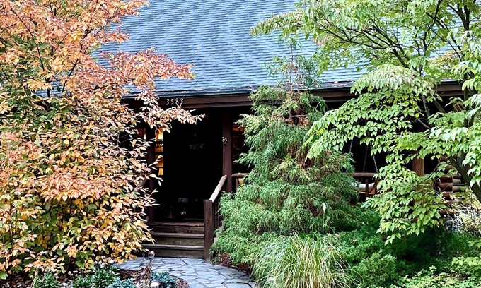 Saugatuck Cabin | Log Cabin Luxury on Beautiful Goshorn Lake & Minutes from Downtown Saugatuck