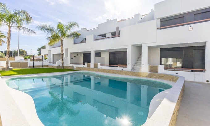 Santiago de la Ribera Apartment | Lovely apartment for 6 guests with A/C, WIFI, pool and terrace