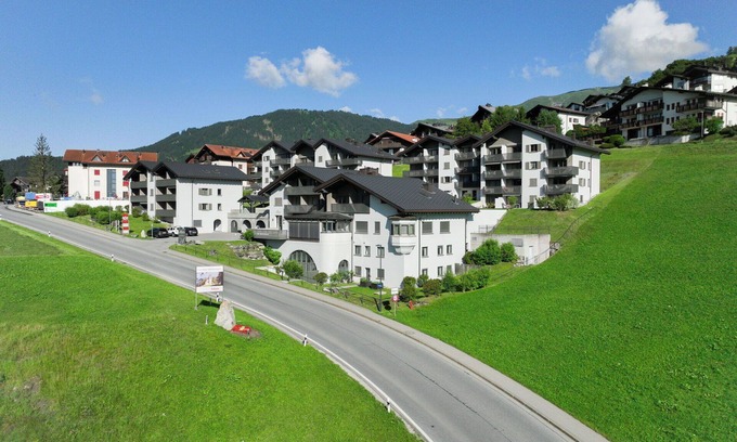 Falera Apartment | Lovely apartment for 4 people with pool, WIFI, TV, balcony and panoramic view