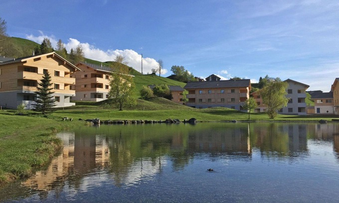 Tavanasa Apartment | Lovely apartment for 4 guests with hot tub, pool, WIFI, TV, patio and panoramic view