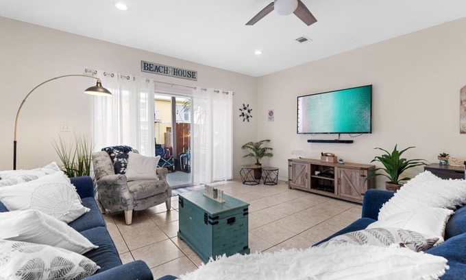 Miramar Beach House | Lovely Beach House with a large Playroom steps to Pool and 5 mins walk to Beach