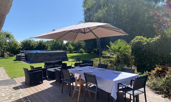 Blonville-sur-Mer House | Lovely thatched cottage with pool, just 10 minutes from the glamour of Deauville