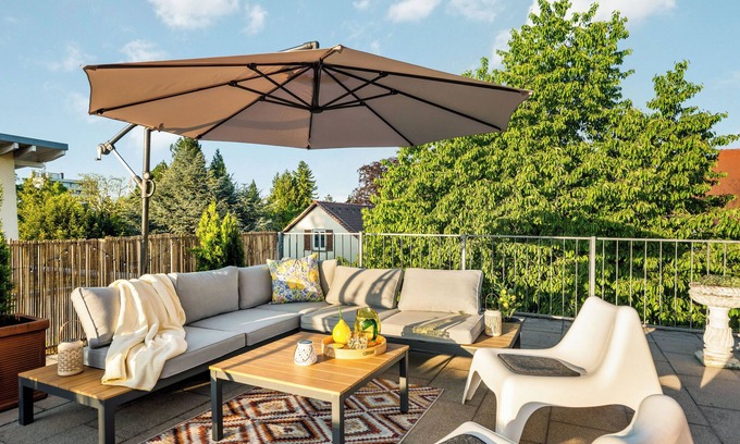 Ludwigsburg-Sud Apartment | LubuNest3 | Terrace with barbecue & private parking space