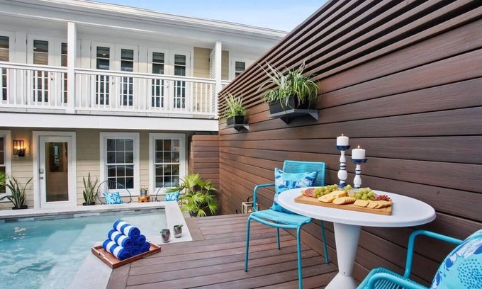 Beach Institute House | Luxe Duplex with Heated Pool | Near River St