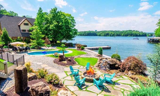 Hot Springs House | Luxe Lakefront Home With Panoramic Views & Outdoor Oasis, Private Pool, Hot Tub