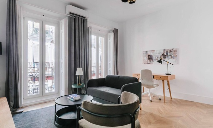 Barrio de La Latina Apartment | Luxe Palacio 2BR w/Balcony & A/C, nr Bars & Dining, by Blueground