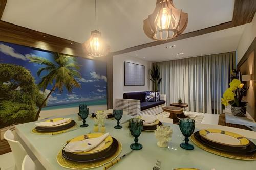 Aquiraz Resort | Luxo Beach Park-MANDARA-4 Quartos AR/TV-"Pé na Areia" By HousingCeara