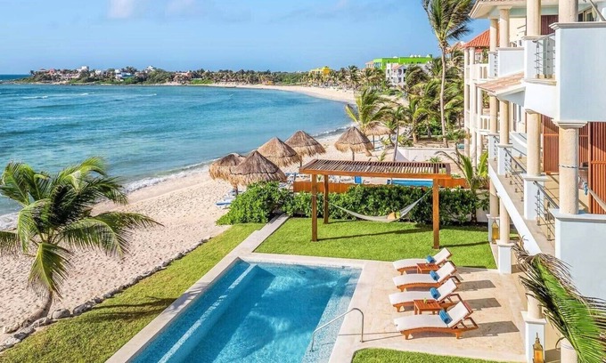 Akumal Villa | Luxurious and elegant beachfront villa with a heated pool!