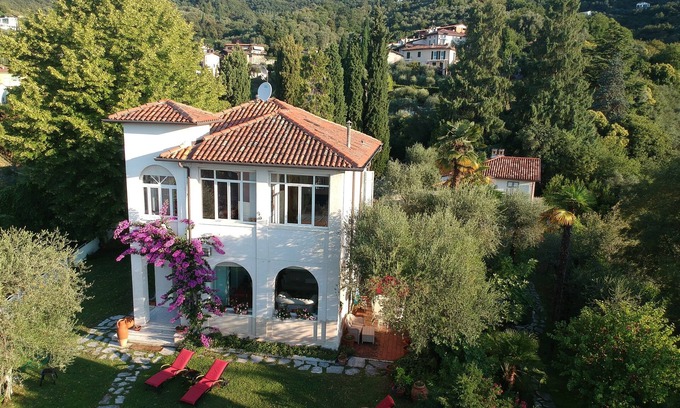 Gardone Riviera Villa | Luxurious Villa in Gardone Riviera with Splendid Garden, 180° Lake View, Office