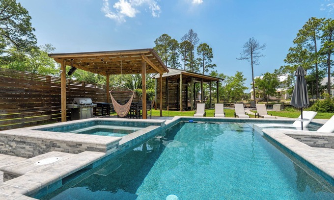Walton County House | Luxurious waterfront retreat! Bring your boat! Stunning new private pool!