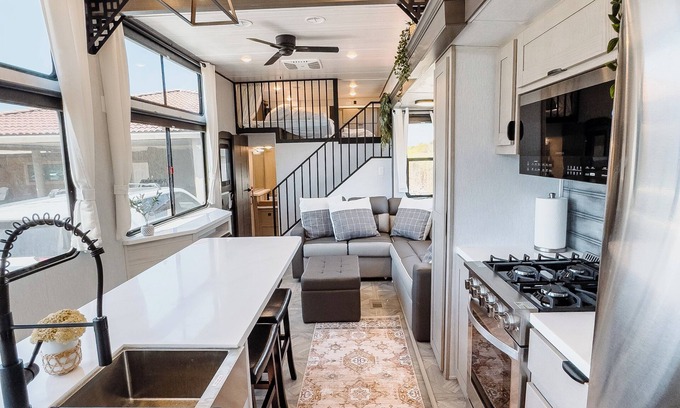 Sandy Beach House | Luxury 2 Story Beachfront RV w/ Lofts – Perfect Family Escape at The Reef!