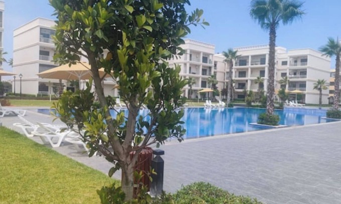 Cherrat Apartment | Luxury 2BR/2BA in Bouznika with pool 5min Sea