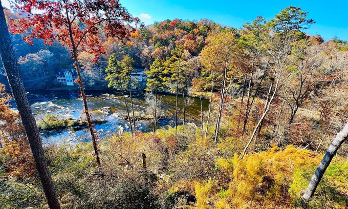 Ellijay Cabin | Luxury 3,800sft 5-bedroom cabin overlooking serene river w/2 game/theater rooms