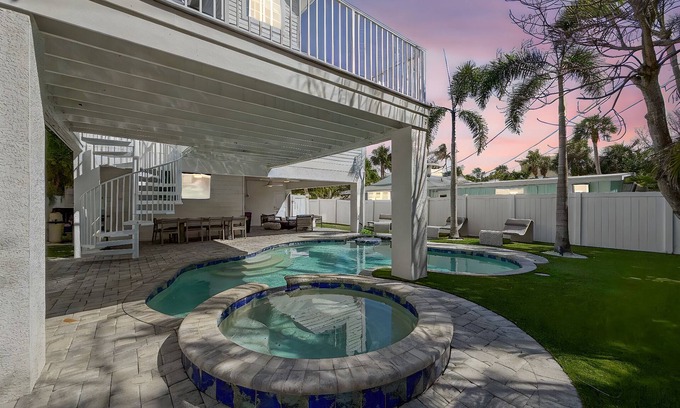 Anna Maria House | Luxury 3-Story Beach Home with Pool & Spa, Anna Maria