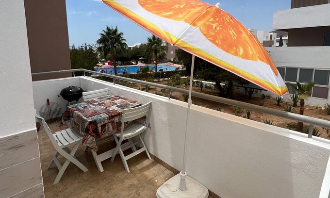 Taghazout Apartment | Luxury apartment completely renovated pool view 3min from the beach