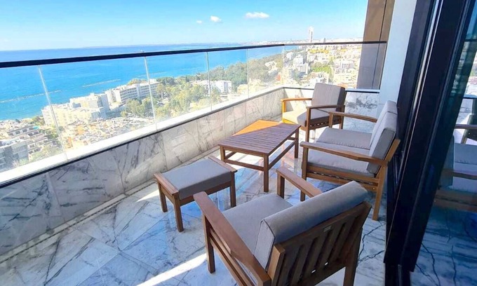 Neapolis Apartment | Luxury Apt. for Rent High Floor Sea View - 2 Bedrooms