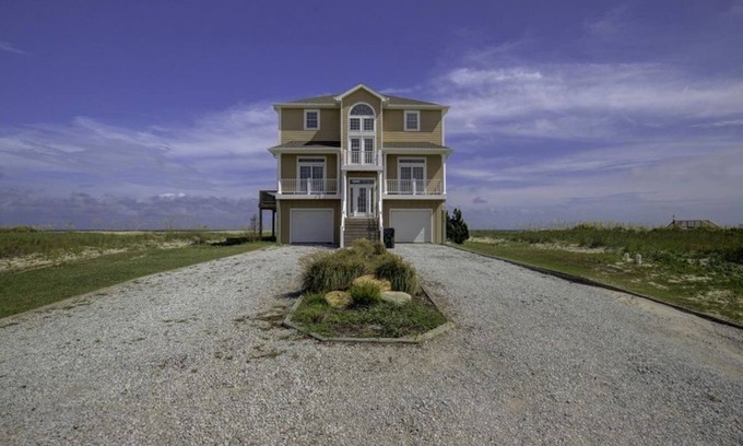North Topsail Beach House | Luxury Beach Front Home, Amazing Views Heated Pool & Fireplace featured on HGTV!