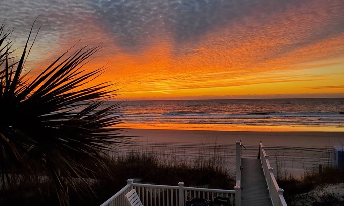 Garden City House | Luxury beach house ON THE SAND! Vacation in style! Literally steps to the beach!