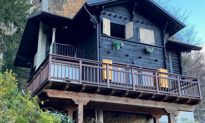 Ornavasso Ski Chalet | Luxury five * restored Swiss chalet, air conditioned, hidden above Lago Maggoire