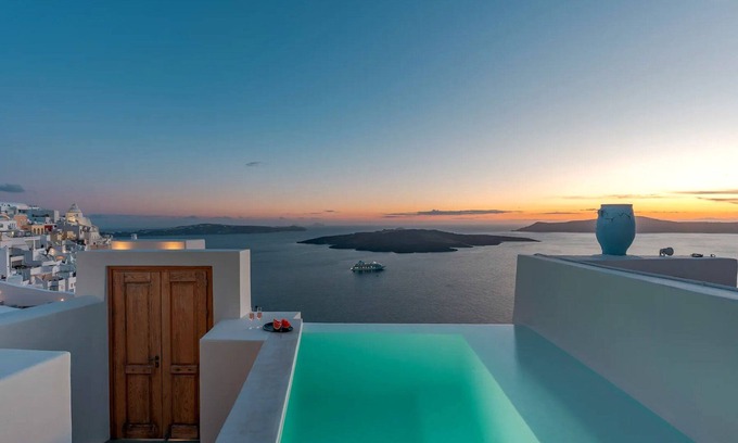 Fira Villa | Luxury Grand Santorini Villa | 3 Bedrooms | Unforgettable Caldera Sea Views &.