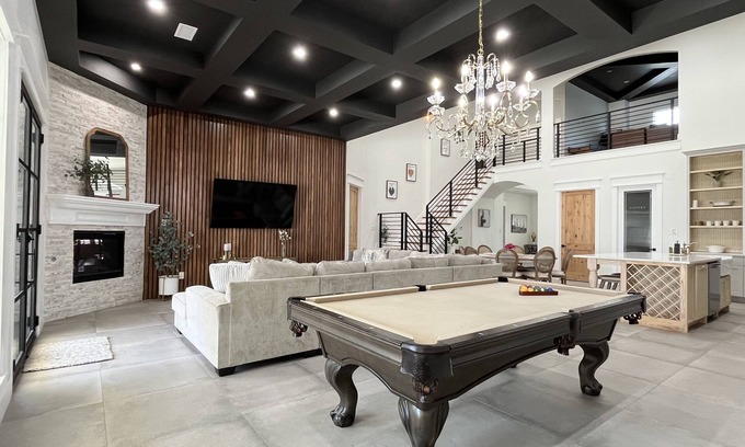 Central Arlington House | ✨ LUXURY Home! Walk to AT&T Stadium & Globe Life, Game Room, Basketball Court