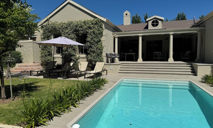 Franschhoek House | Luxury House + Pool situated amongst vine's & olive trees, exclusive domaine