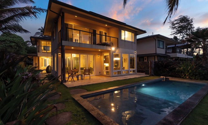 Laie House | Luxury Laie Beachfront Estate w/Private Pool, Spacious Living & Ocean Access