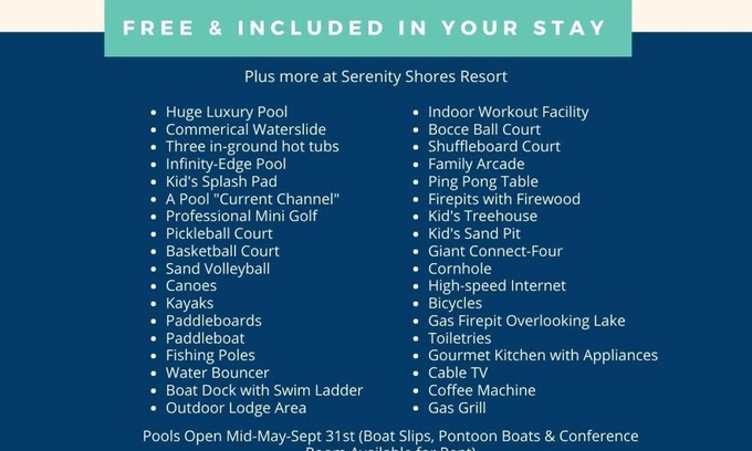 Kimberling City House | Luxury Lakefront Villa w/FREE kayaks, pools, shuffleboard, Mini golf and more!
