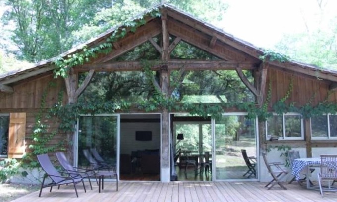 Messanges House | Luxury reconverted barn house classified * with charm and character and large picture windows in the middle of a huge wooded park near the ocean