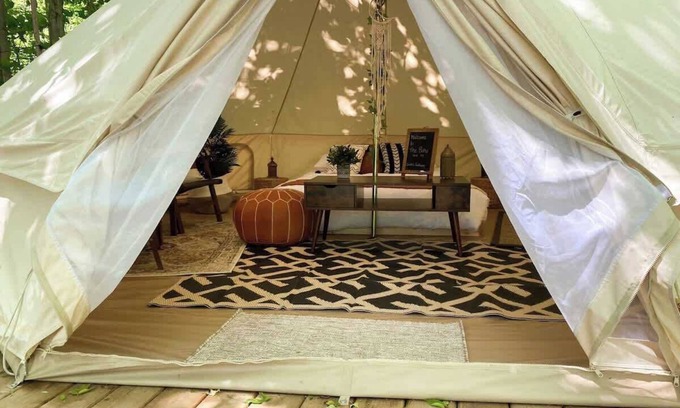 Miller Lake House | Luxury Tipi Stay Boho Glamping by the Grotto