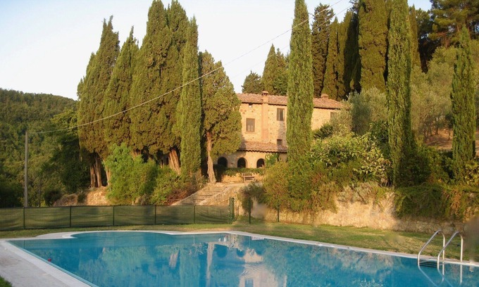 Chianni House | Luxury Villa, large pool, pool cocktail bar, cinema, waterfall, families/parties