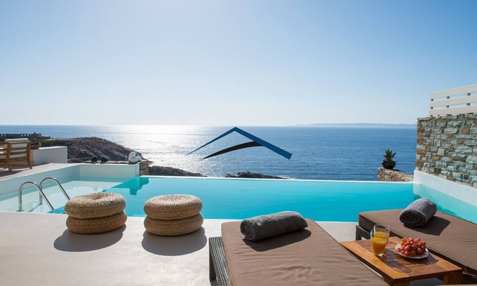 Kea Villa | Luxury waterfront villa with a swimming pool and direct access to the sea