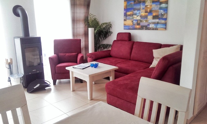 Glowe House | Luxury wooden house with sauna and fireplace, only approx. 500 m to the beach