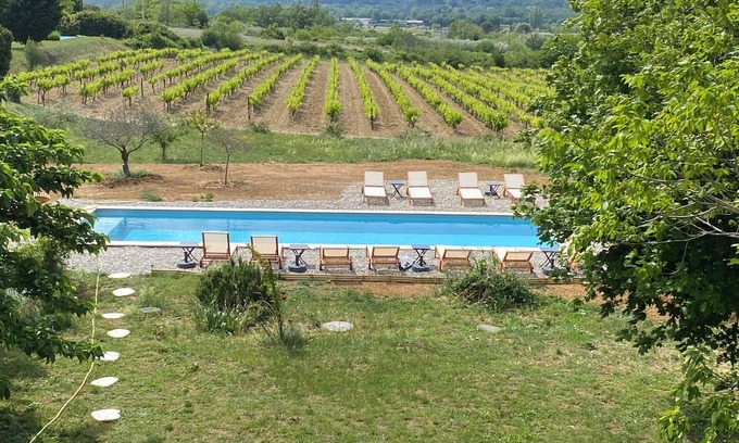 Vallon-Pont-d'Arc House | Ma Nine cocooning renovated house on very large plot facing vineyards