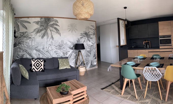 Bayonne Apartment | Magnificent T4 covered vacation terrace 4km from the beaches!