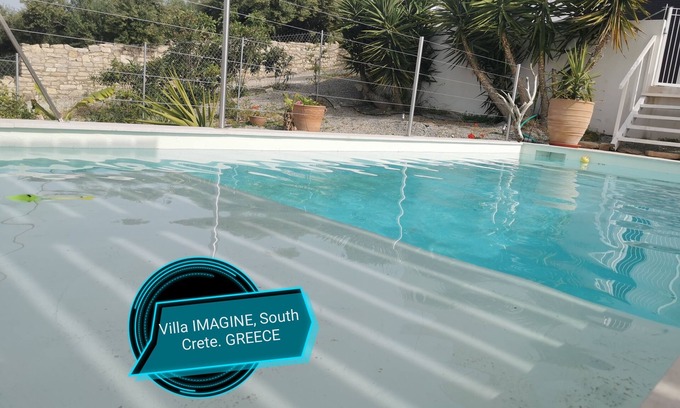 Kamilari Villa | Magnificent Villa Pool, sunset,beach & Spa south coast Crete, kamilari, sea view.